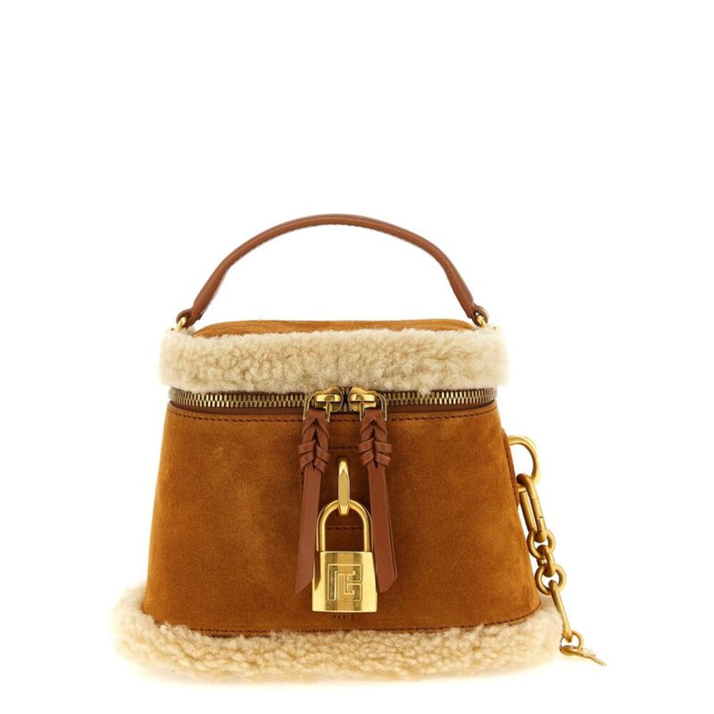 Balmain Brown Calfskin Women's Handbag